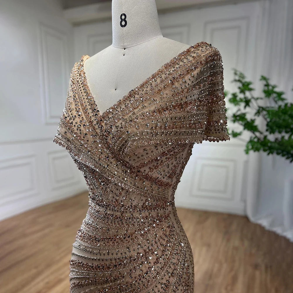 Beaded Luxury Sparkle Party Gown