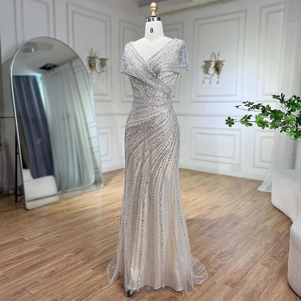 Beaded Luxury Sparkle Party Gown