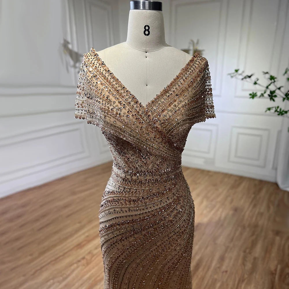 Beaded Luxury Sparkle Party Gown