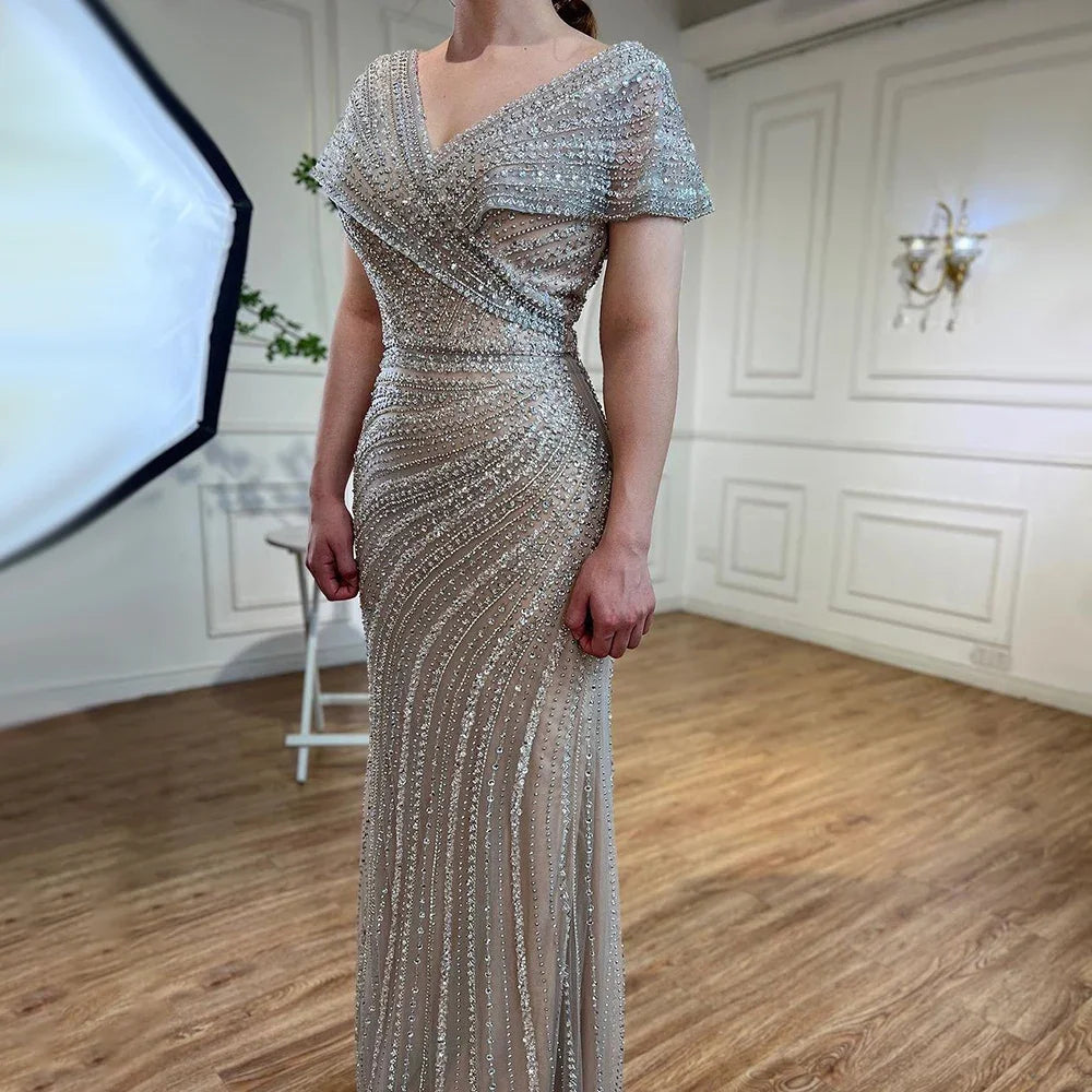 Beaded Luxury Sparkle Party Gown