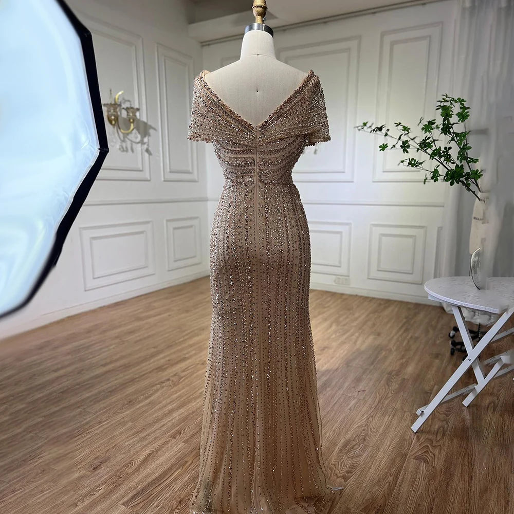 Beaded Luxury Sparkle Party Gown