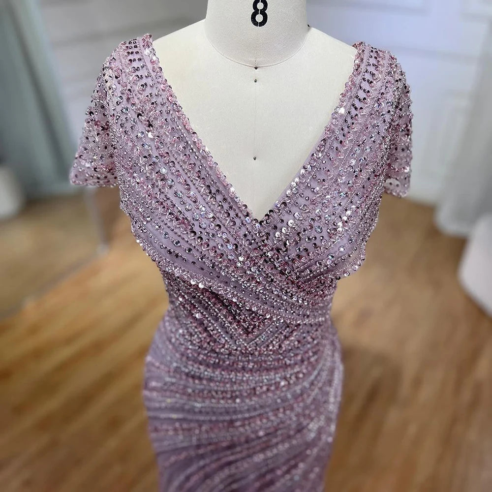 Beaded Luxury Sparkle Party Gown