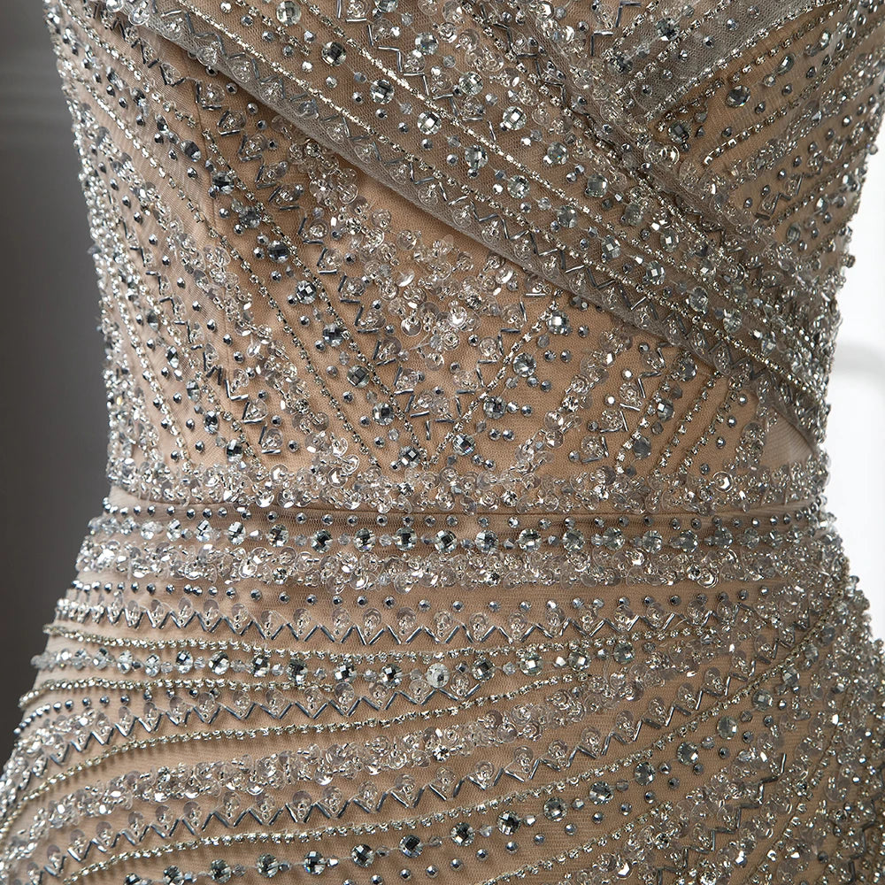 Beaded Luxury Sparkle Party Gown